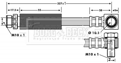 BORG & BECK stabdžių žarnelė BBH6737